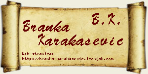Branka Karakašević vizit kartica